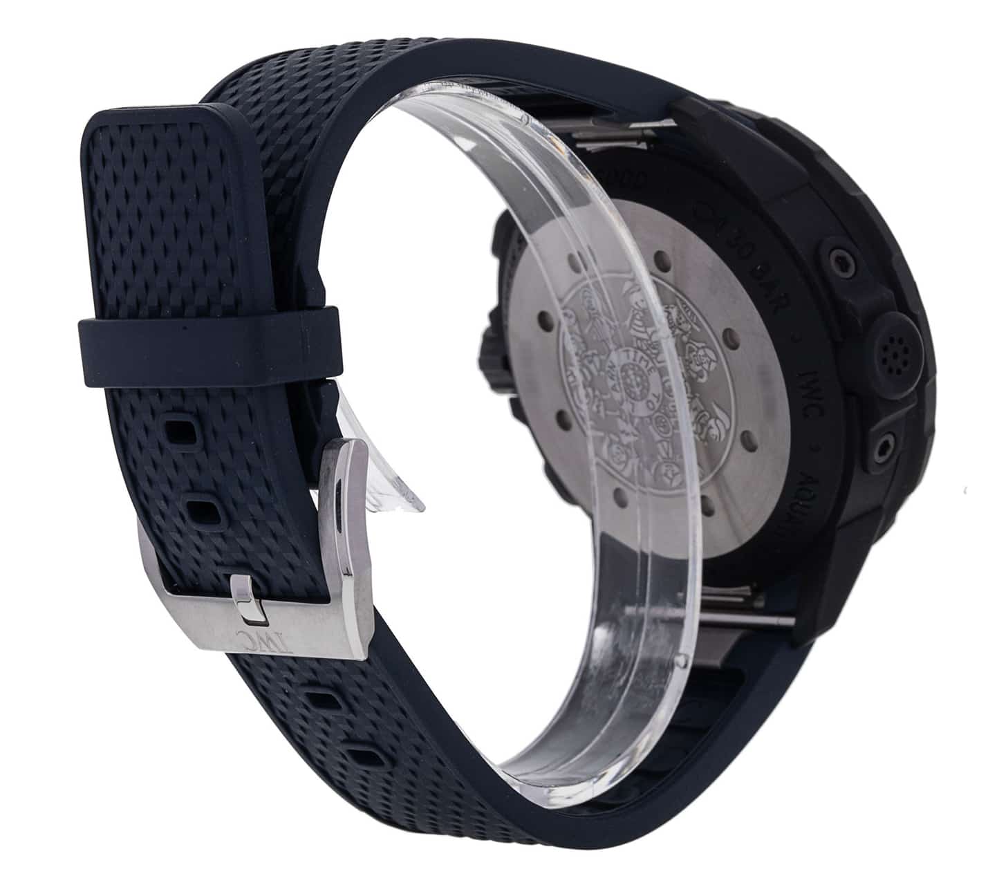 IWC Aquatimer IW379507 Blue Baton Dial Rubber Strap